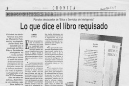 Lo que dice el libro requisado  [artículo].
