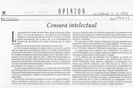 Censura intelectual  [artículo].