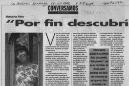 "Por fin descubrí quién soy"  [artículo] Mónica Rojas R.