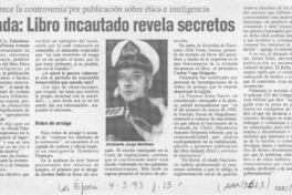 Armada, libro incautado revela secretos  [artículo] V. L.