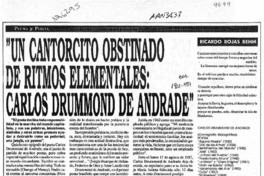 "Un cantorcito obstinado de ritmos elementales, Carlos Drummond de Andrade"  [artículo] Ricardo Rojas Behm.