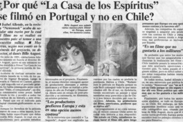 En Alemania estrenarán "La casa de los espíritus"