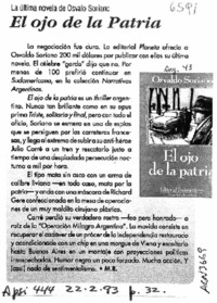 El ojo de la patria  [artículo] M. R.