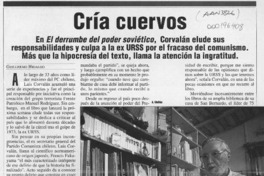 Cría cuervos  [artículo] Guillermo Hidalgo.