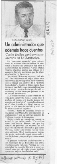 Un Administrador que además hace cuentos  [artículo].