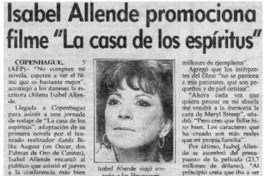 Isabel Allende promociona filme "La casa de los espíritus"