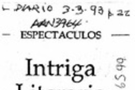 Intriga literaria  [artículo].