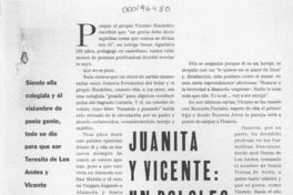 Juanita y Vicente, un pololeo platónico