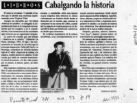 Cabalgando la historia  [artículo] Hernán Soto.