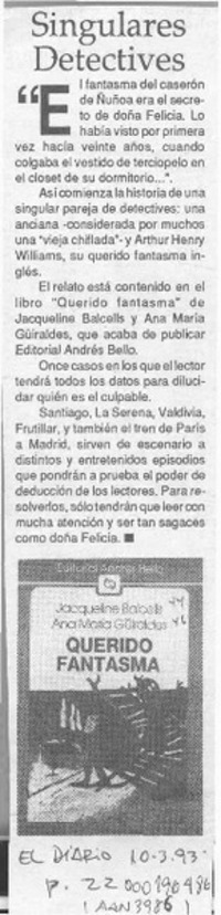 Singulares detectives  [artículo].