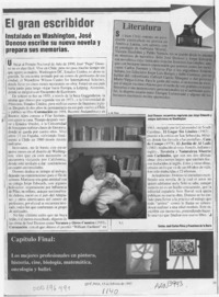 El gran escribidor  [artículo] Francisca de la Barra [y] José Carlos Pérez.