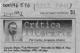 Gonzalo Rojas, "Las hermosas"  [artículo] Carlos Jorquera Alvarez.