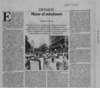 Matar al Minotauro  [artículo] Gustavo Jiménez.