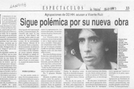 Sigue polémica por su nueva obra  [artículo].