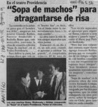 "Sopa de machos" para atragantarse de la risa  [artículo].