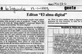 Editan "El alma digital"  [artículo].