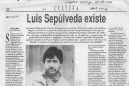 Luis Sepúlveda existe  [artículo] Carlos Orellana.