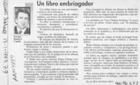 Un libro embriagador  [artículo] Enrique Ramírez Capello.
