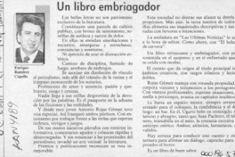 Un libro embriagador  [artículo] Enrique Ramírez Capello.