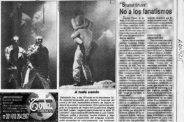 No a los fanatismos  [artículo].