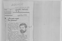 ¿En qué creen los jóvenes?