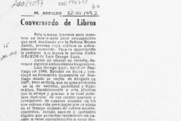 Conversando de libros  [artículo] Emma Jauch.