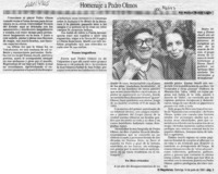 Homenaje a Pedro Olmos  [artículo].