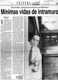 Mínimas vidas de intramuro  [artículo] Verónica San Juan.
