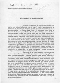 Heredia vuelve a las andadas  [artículo] Wellington Rojas Valdebenito.