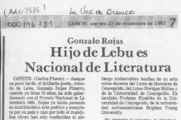 Hijo de Lebu es Nacional de Literatura