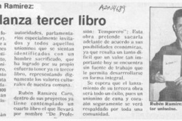 Escritor lanza tercer libro  [artículo] Eliana Azócar.