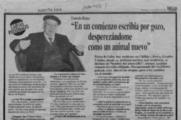 "En un comienzo escribía por gozo, desperezándome como un animal nuevo"