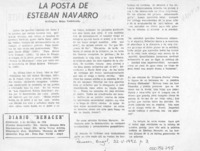 La posta de Esteban Navarro  [artículo] Wellington Rojas Valdebenito.