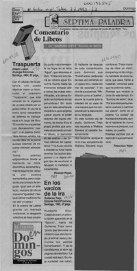 Traspuerta  [artículo] Ricardo Rojas.