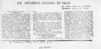 Influencia cultural de Talca  [artículo] Luis Flores Sierra.