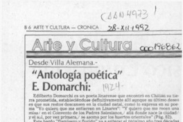 "Antología poética" E. Domarchi  [artículo] Pedro Mardones Barrientos.