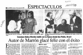 Autor de Marrón glacé feliz con el éxito  [artículo].