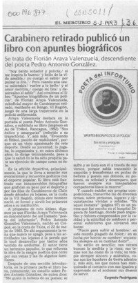 Carabinero retirado publicó un libro con apuntes biográficos  [artículo] Eugenio Rodríguez.