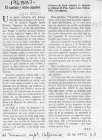 El camino y otros cuentos  [artículo] O. Z. S.