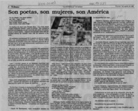 Son poetas, son mujeres, son América  [artículo].