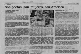 Son poetas, son mujeres, son América  [artículo].