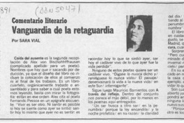 Vanguardia de la retaguardia  [artículo] Sara Vial.