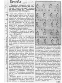 Reseña  [artículo] O. Z. S.