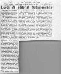 Libros de Editorial Sudamericana  [artículo].