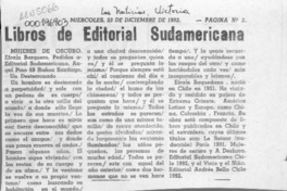 Libros de Editorial Sudamericana  [artículo].