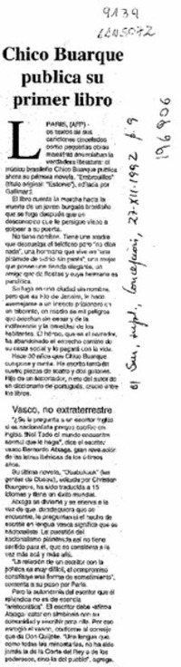 Chico Buarque publica su primer libro  [artículo].