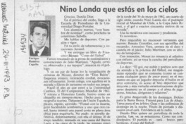 Nino Landa que estás en los cielos