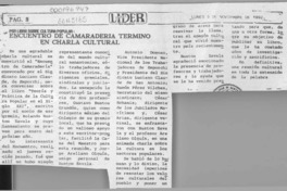 Encuentro de camaradería terminó en charla cultural  [artículo].