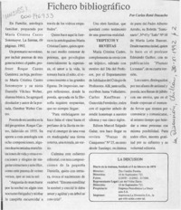 Fichero bibliográfico  [artículo] Carlos René Ibacache.