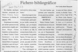 Fichero bibliográfico  [artículo] Carlos René Ibacache.